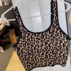 cheetah print pacsun crop top